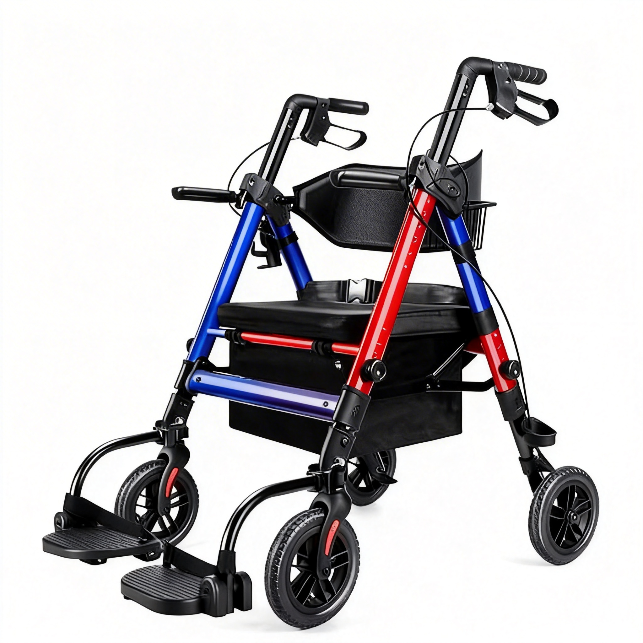BME888 Bariatric 2-in-1 OEM& ODM Rollator Transport Chair showing 450lbs weight capacity
