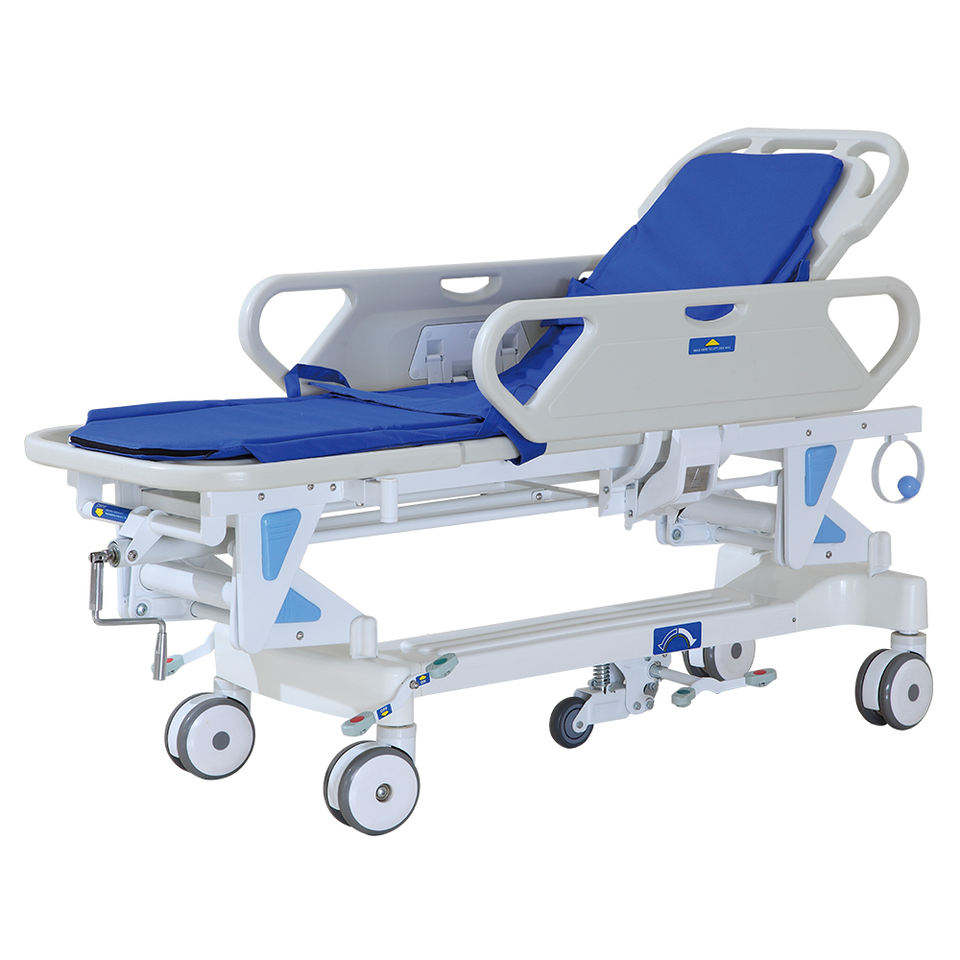 Hospital Emergency First Aid ICU Luxurious Flat Vehicle Patient Transfer Equipment Ambulance Stretcher Bed for Patient Room