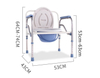 Factory Directly Sale Folding Commode Chair Wheelchair Commode Shower Chair Lightweight Potty Chair for Old People