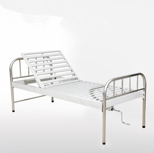 Stainless Steel Single Crank Medical Nursing Bed Hospital Bed