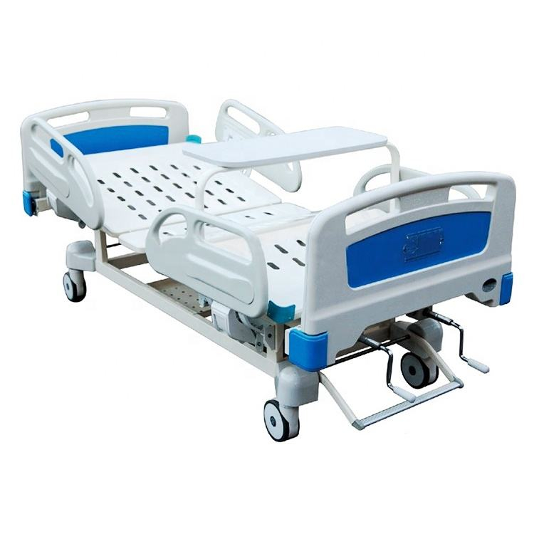 Hospital Equipment Central Controlled 2 Cranks Manual Hospital Bed