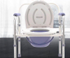 Wholesale Medical Portable Electric Wheelchair Toilet Chair With Bucket Patient Elderly Height Adjustable Folding Commode Chair