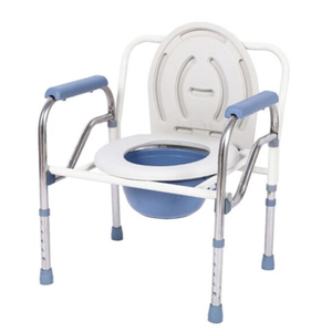 Factory Directly Sale Folding Commode Chair Wheelchair Commode Shower Chair Lightweight Potty Chair for Old People