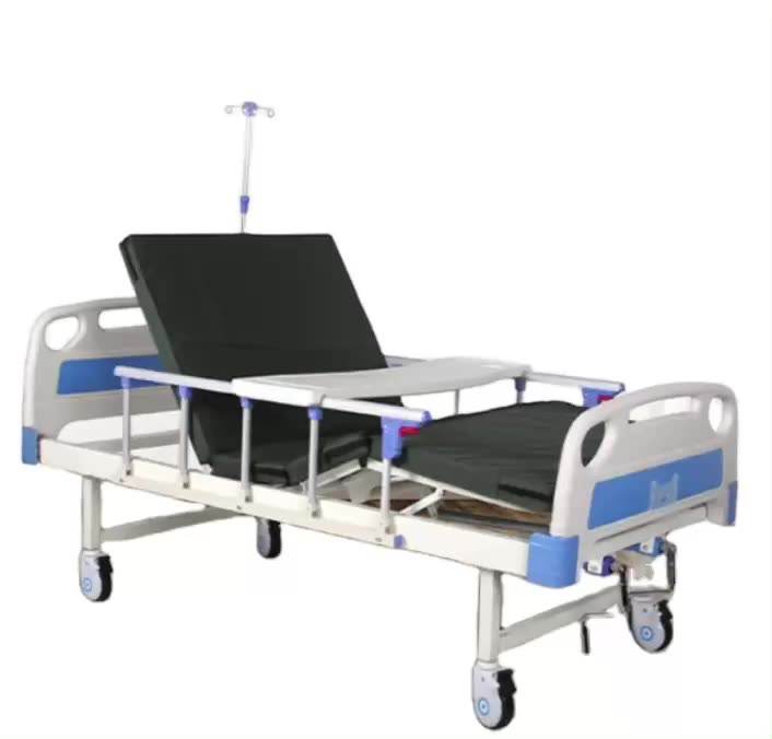 Supply High Quality Hospital Furniture Two Manual Crank Care Bed Hospital Bed