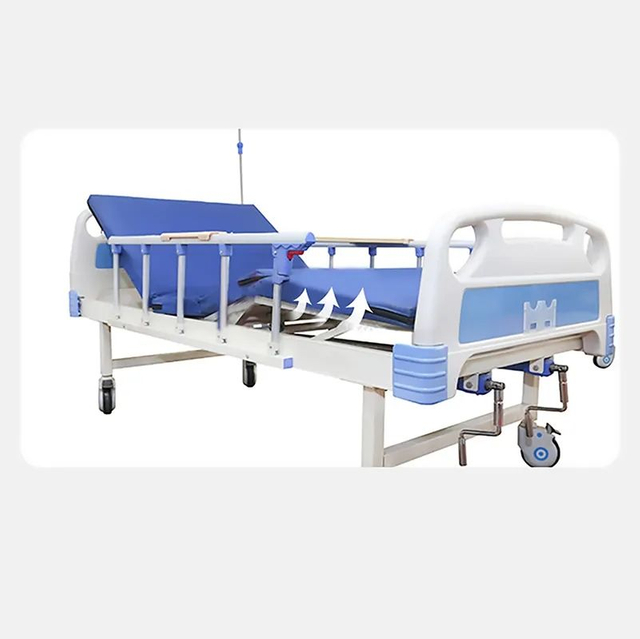 Best Comfortable 2 Crank Hospital Bed Nursing Adjustable Manual Hospital Bed for PatientWith Mattress