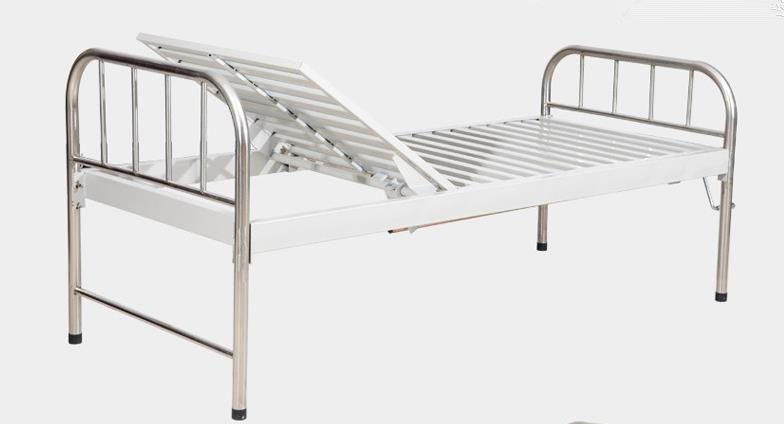 Stainless Steel Single Crank Medical Nursing Bed Hospital Bed