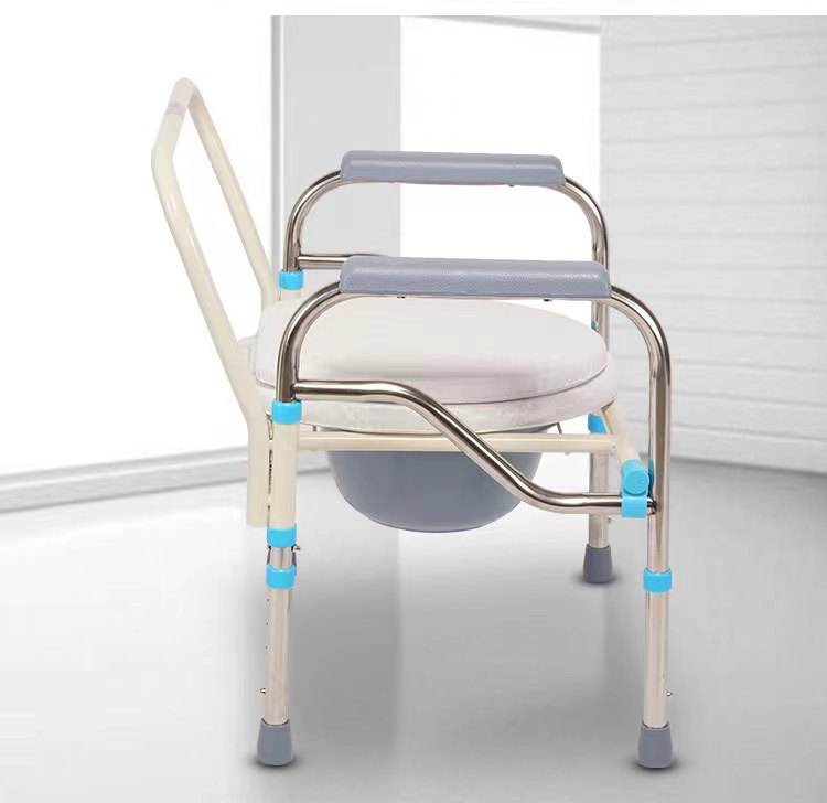 Wholesale Medical Portable Electric Wheelchair Toilet Chair With Bucket Patient Elderly Height Adjustable Folding Commode Chair