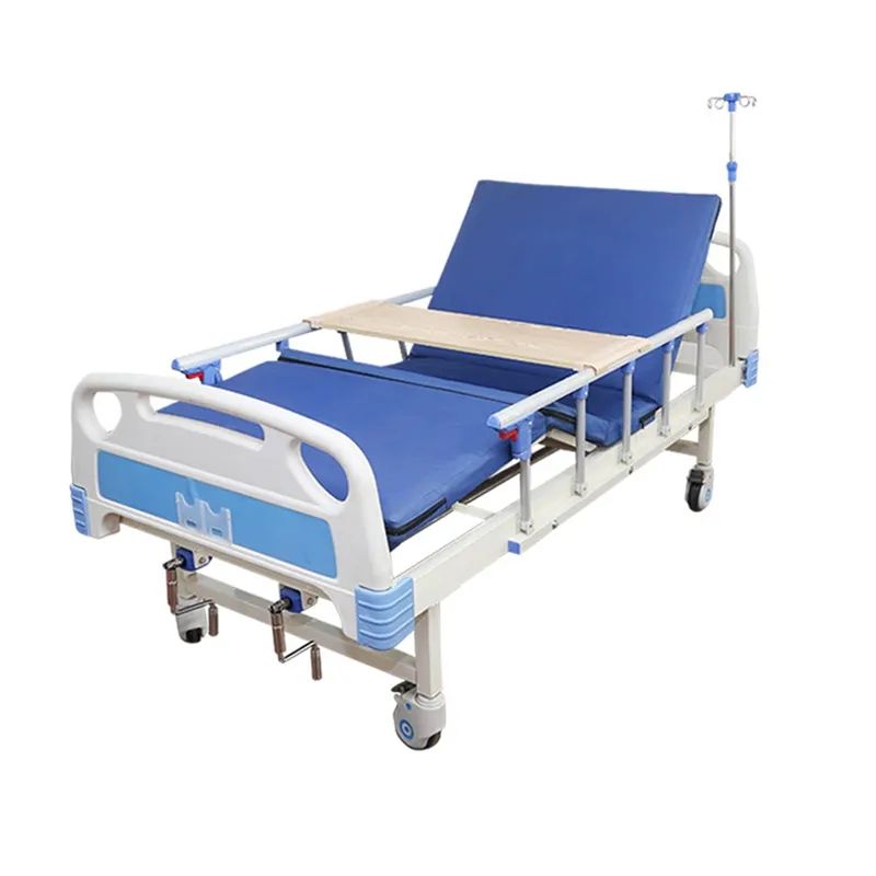 Best Comfortable 2 Crank Hospital Bed Nursing Adjustable Manual Hospital Bed for PatientWith Mattress