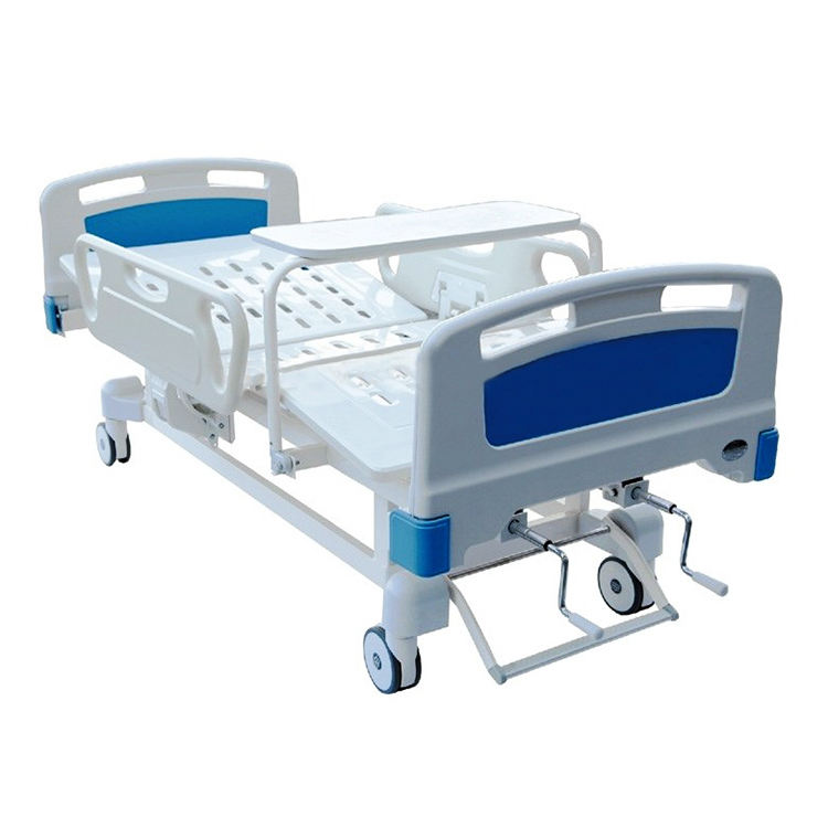 Hospital Equipment Central Controlled 2 Cranks Manual Hospital Bed