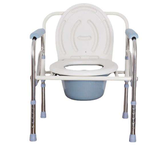 Wholesale Medical Portable Electric Wheelchair Toilet Chair With Bucket Patient Elderly Height Adjustable Folding Commode Chair