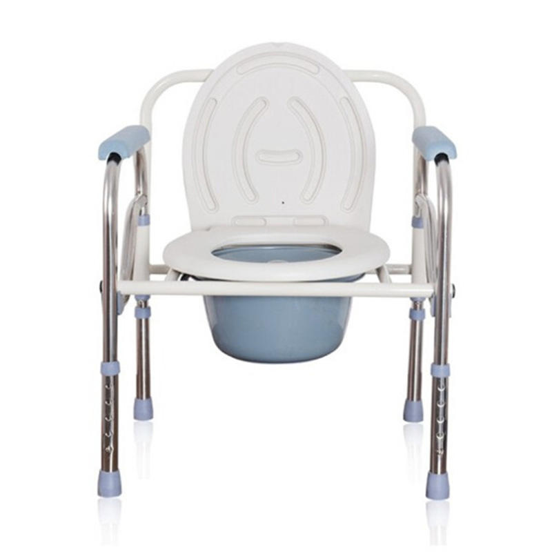 Factory Directly Sale Folding Commode Chair Wheelchair Commode Shower Chair Lightweight Potty Chair for Old People