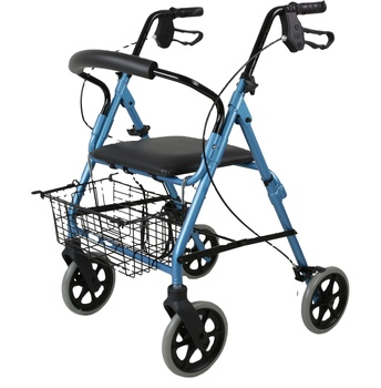 BME 861 Aluminum Portable Lightweight Folding Walker Rollator