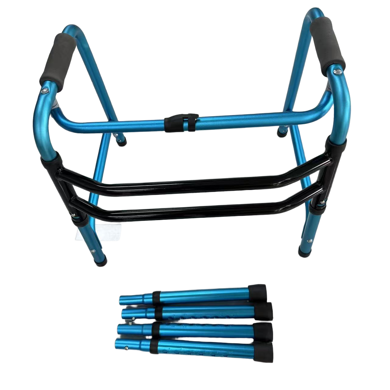 blue aluminum walker with detachable legs for bulk import