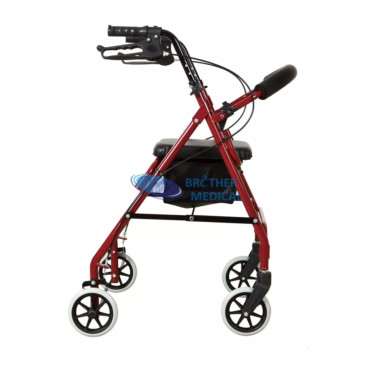 Folding Aluminum Rollator With Seat For Disabled