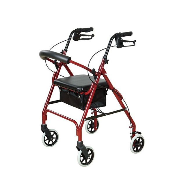 BME 861 Aluminum Portable Lightweight Folding Walker Rollator