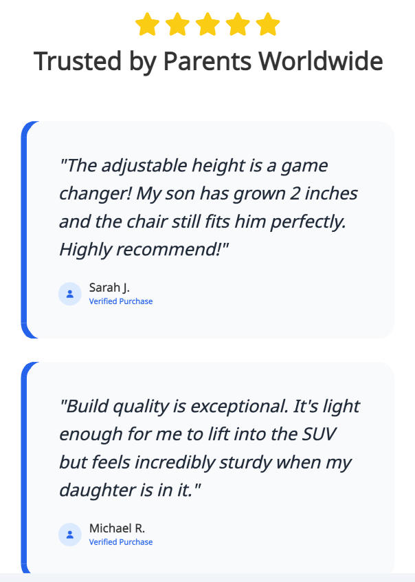 Global Parents Comments on Brother Medical Pediatric Wheelchair