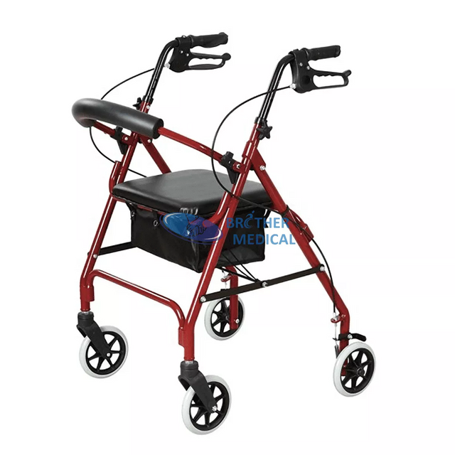 Outdoor Portable Upright Aluminum Rollator