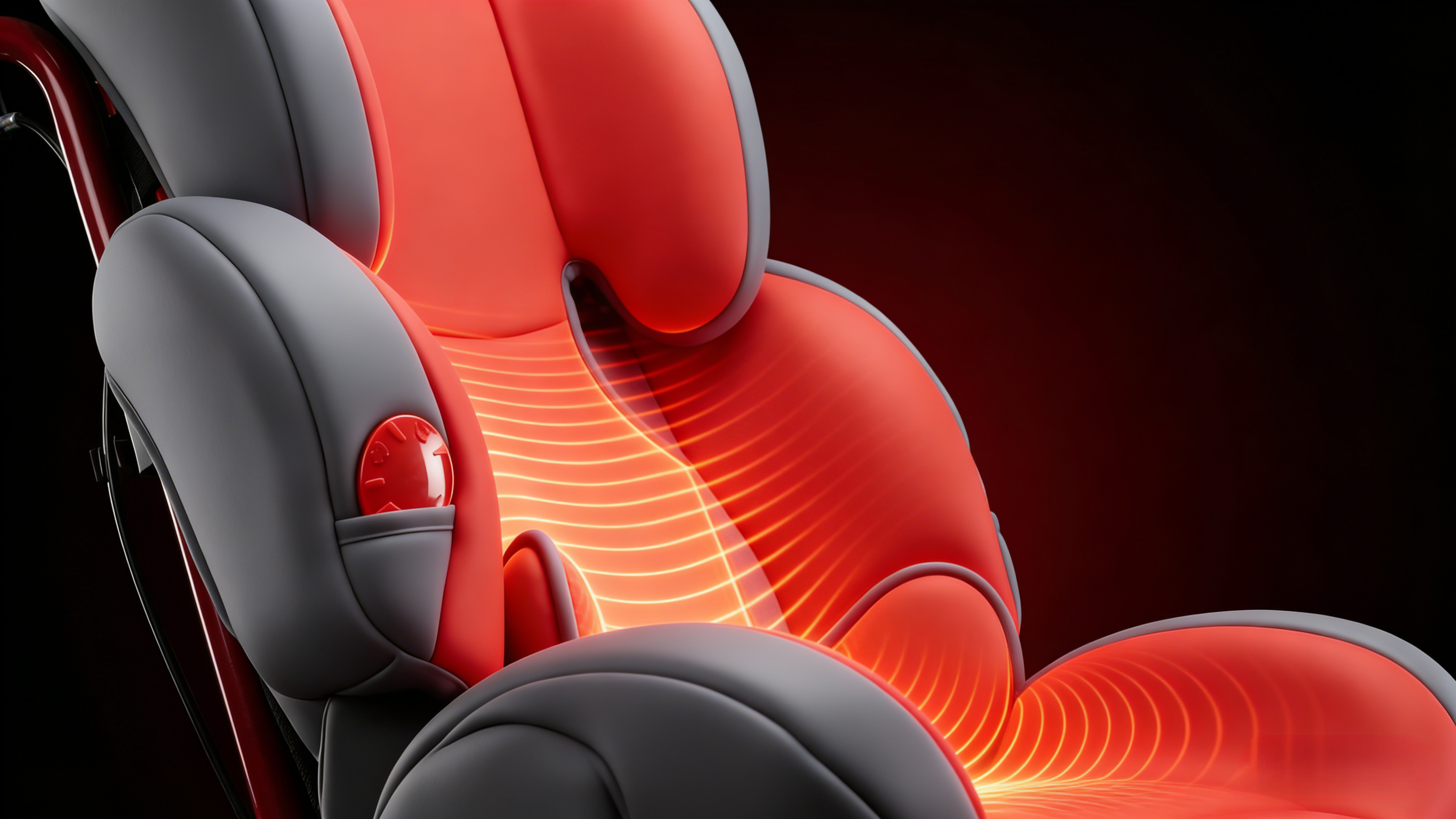 Brother Medical Red Children's Cerebral Palsy Wheelchair Seat Cushion: Pressure dispersion design