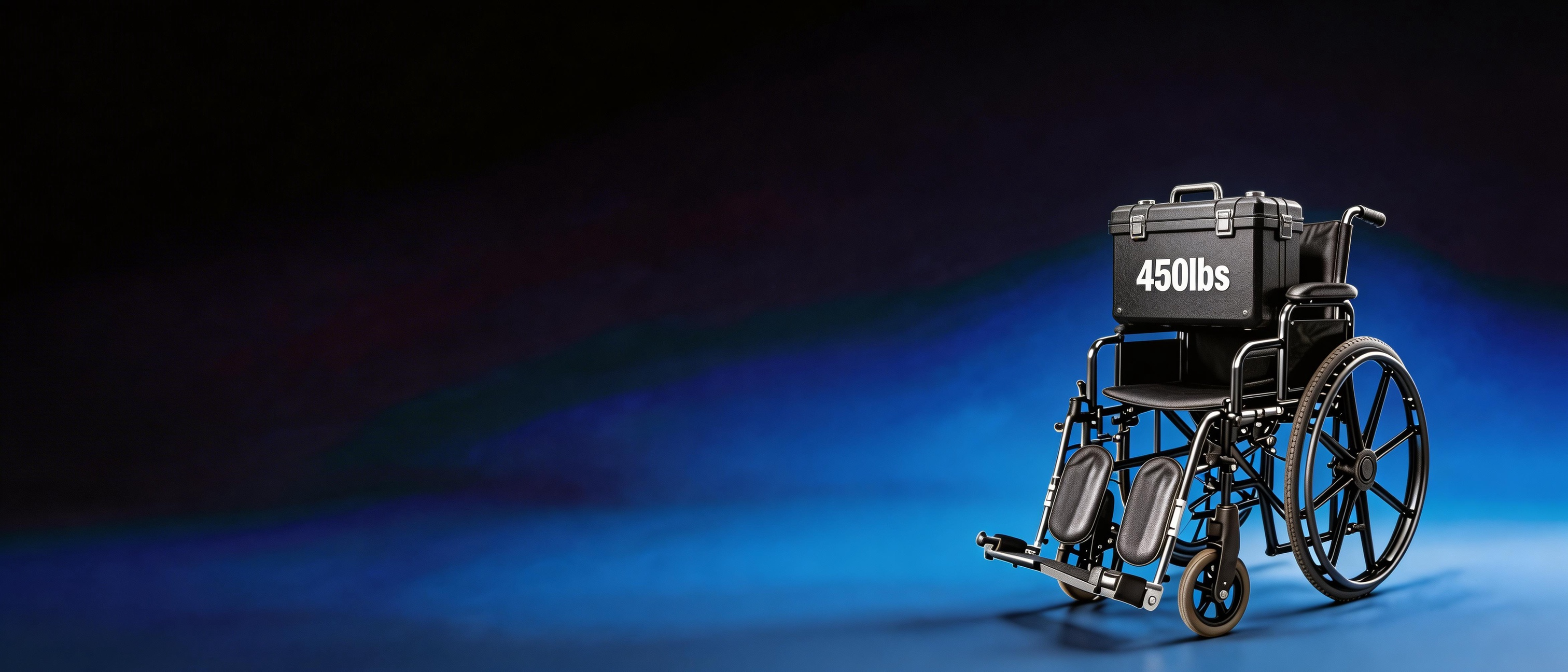 Bariatric Heavy Duty Wheelchair 24 Inch, 450 Lbs Capacity Weight Test