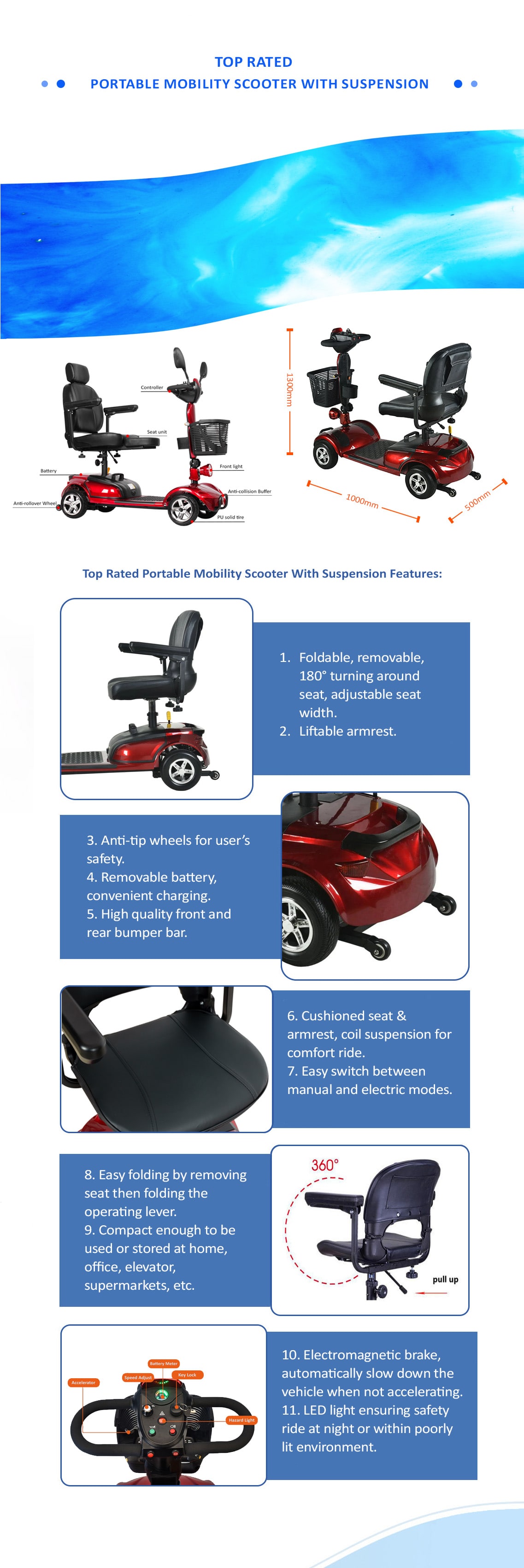 BME03 Mobility Scooter Specification