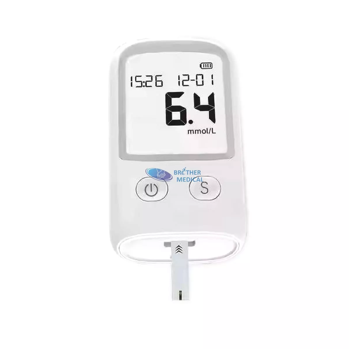 Medical Glucometer Digital Diabetes Test Kit No Coding Glucose Meter with LCD Display