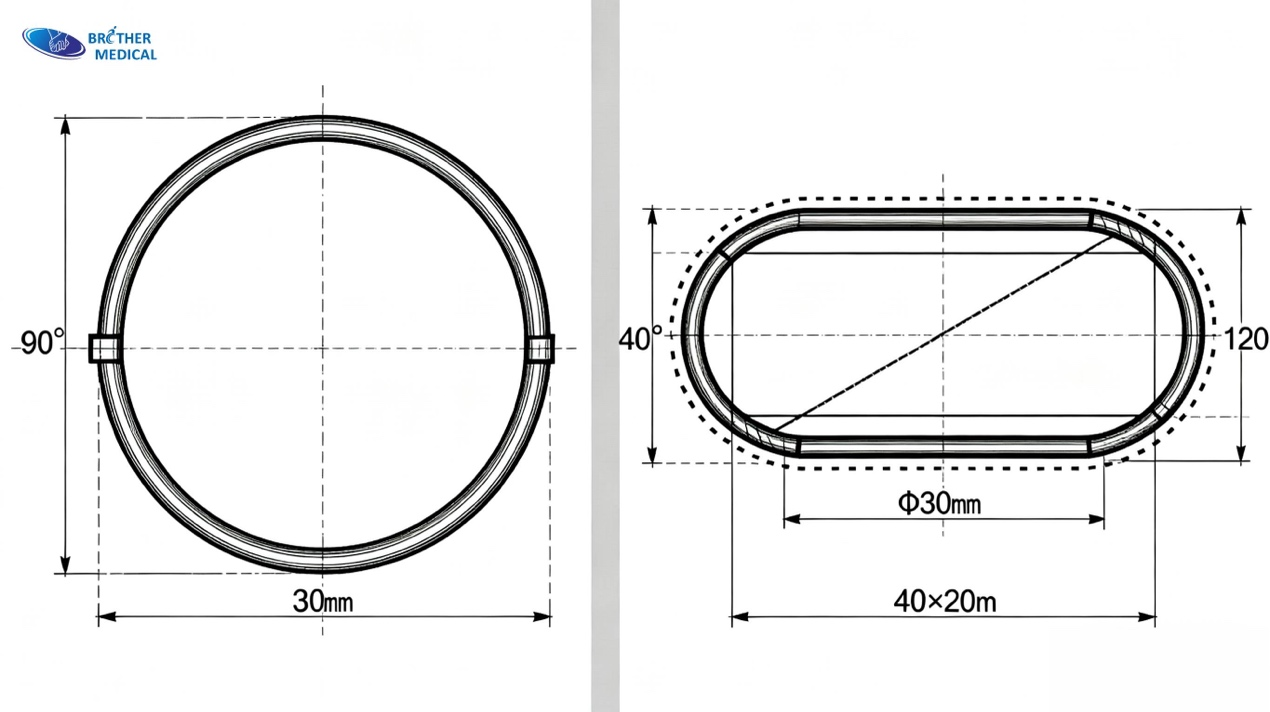 Brother Medical Wheelchair oval tube