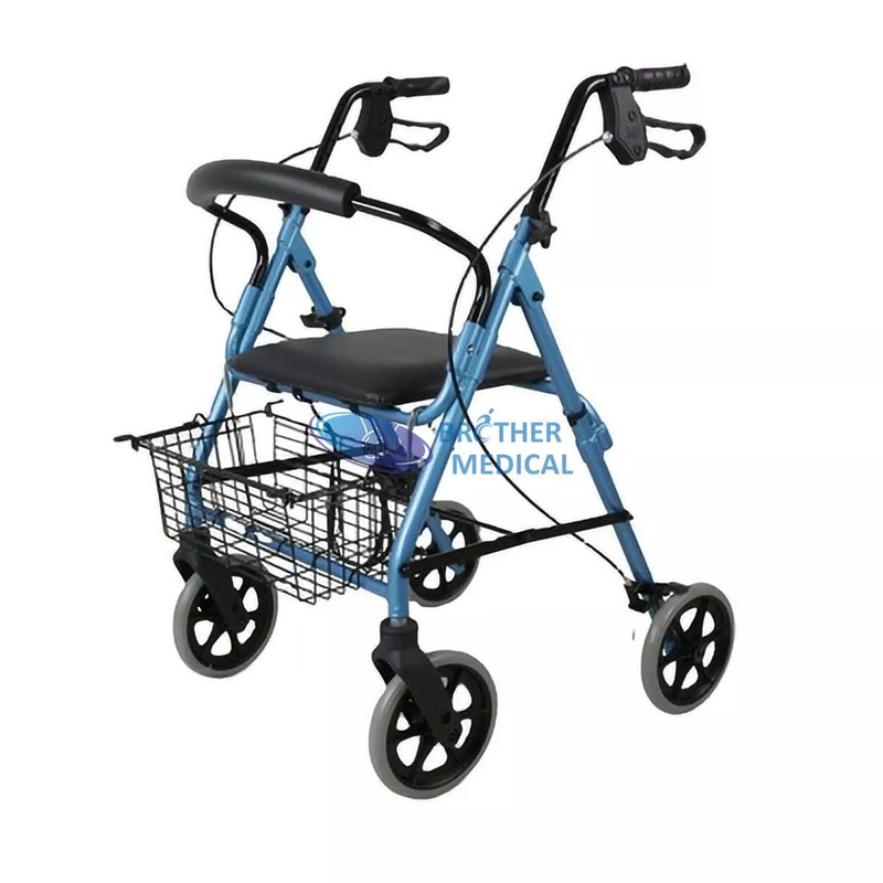 Folding Aluminum Rollator With Seat For Disabled