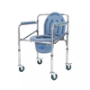 Self Propelled Small Medical Commode Chair With Wheels