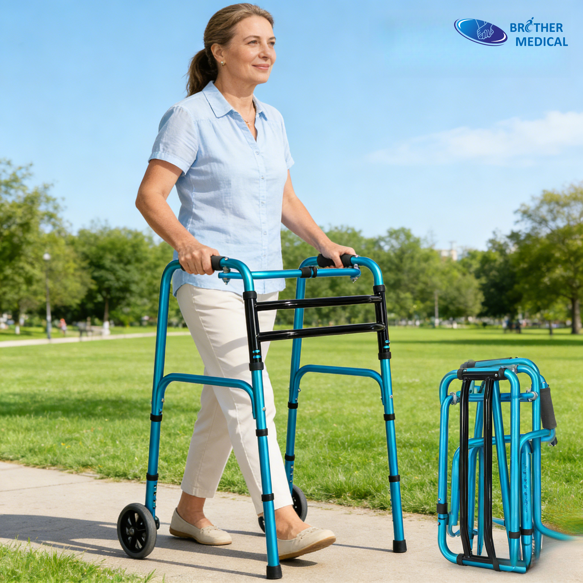 medical walking frame aluminum for rehabilitation use