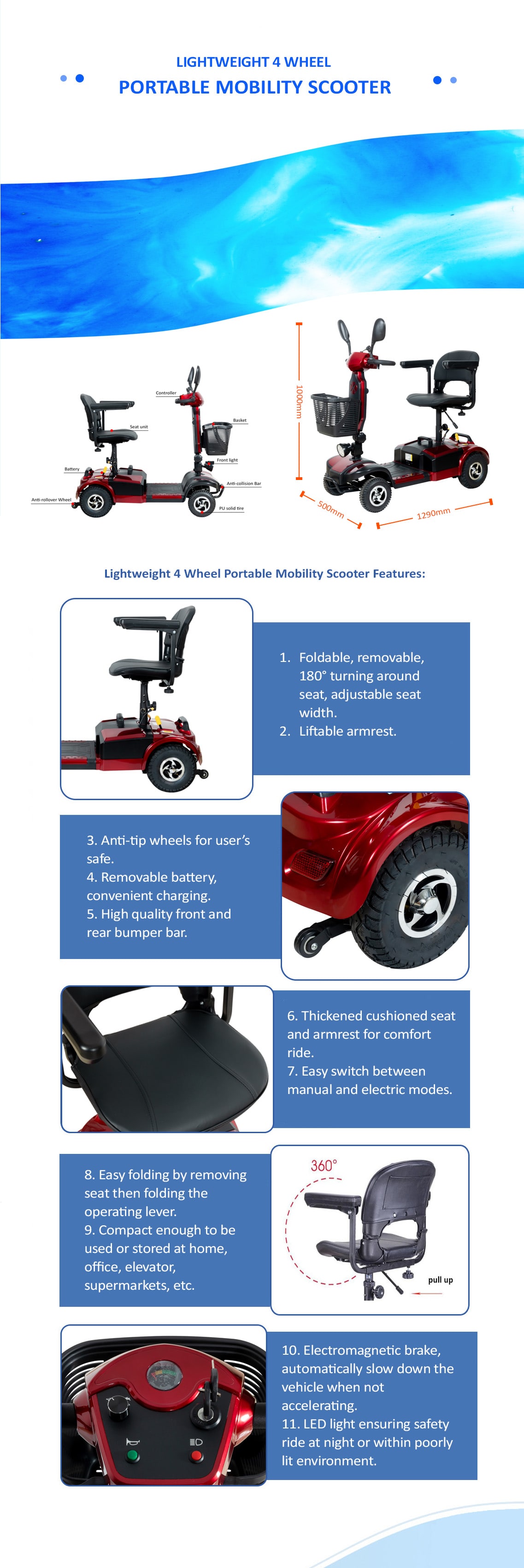 BME05 Mobility Scooter Description