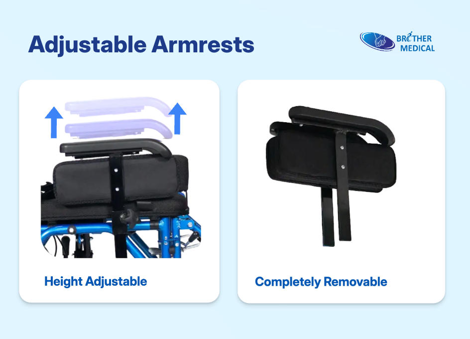 Adjustable armrest, CP Wheelchair Wholesale, Brothermedical