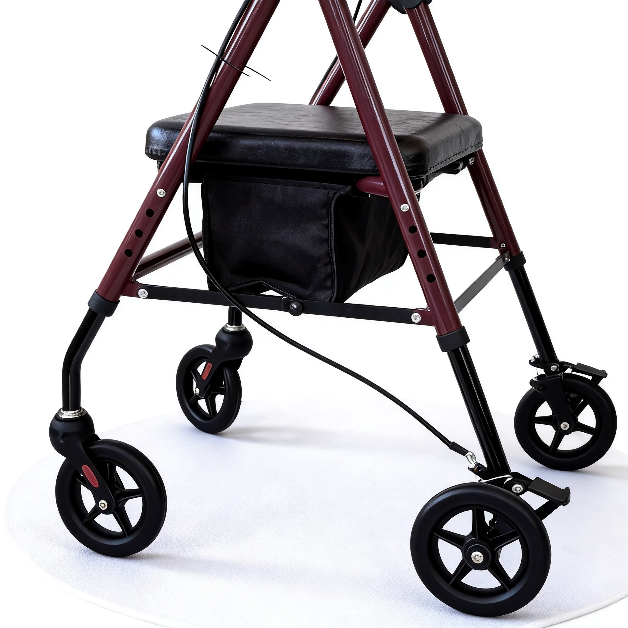 Outdoor Portable Upright Aluminum Rollator