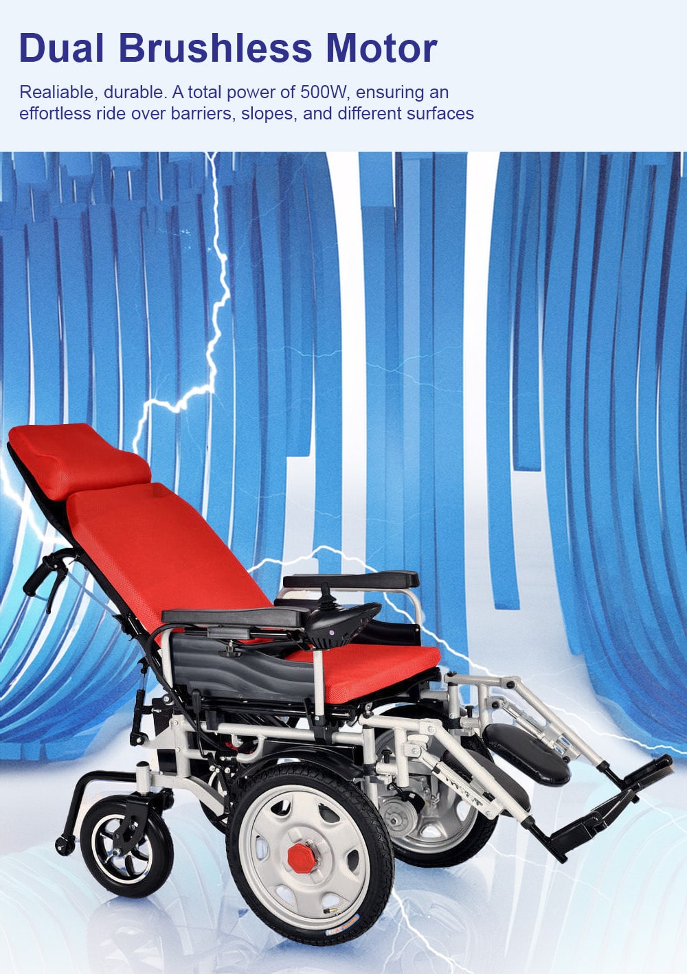 BME1025 Orthopedic Wheelchair 500W Power Output
