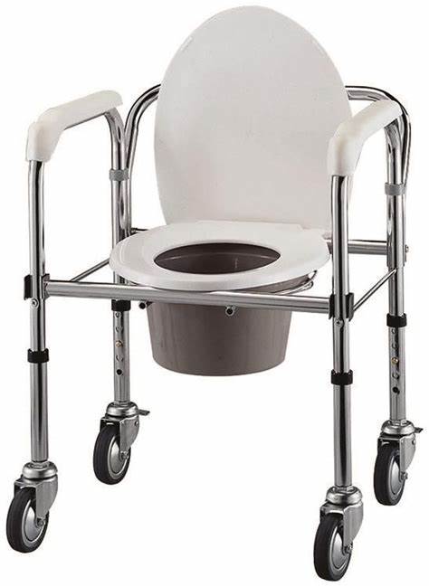 Height Adjustable Big Size Commode Chair Shower