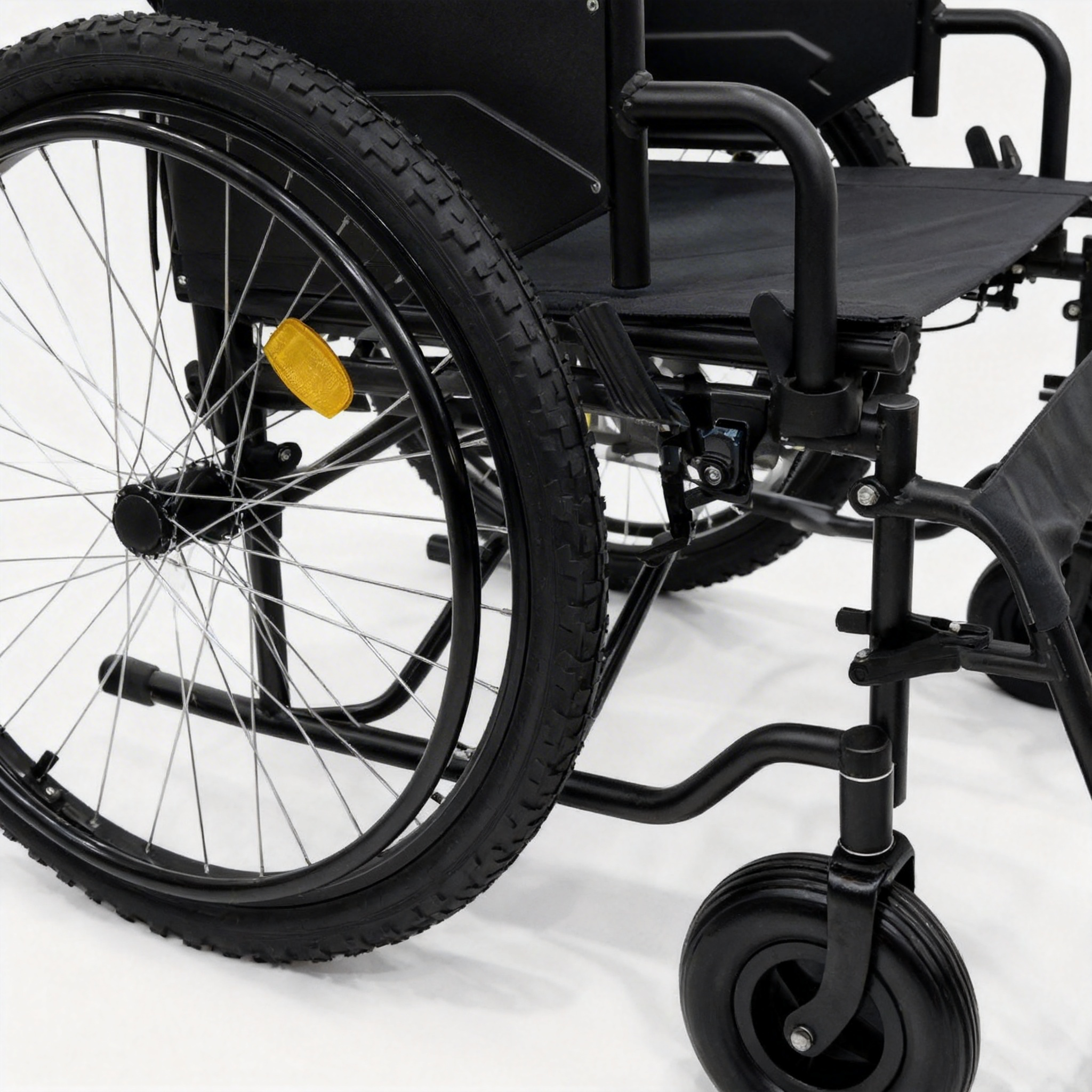 Wholesale Fat Tire All-Terrain Manual Wheelchair | Customizable Rear Wheels & Heavy Duty Steel Frame
