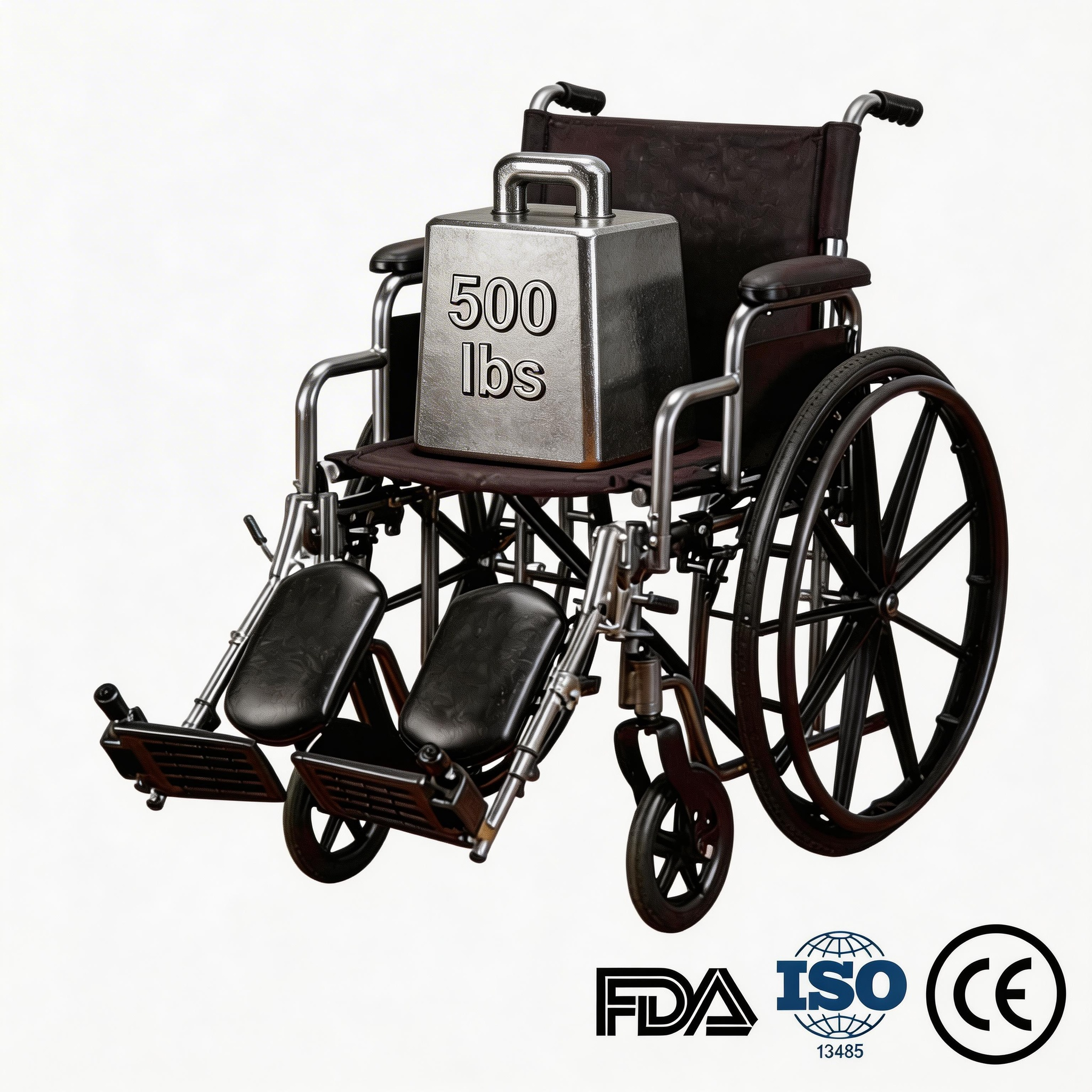 BME4618 26 Inch High-Capacity Bariatric Manual Wheelchair | 450 Lbs Max Load