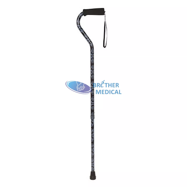 Aluminum Frame Anodized Silver Walking Cane