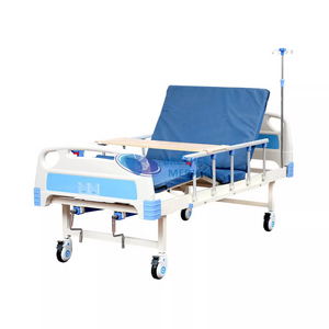 China Hospital Furniture Equipment Health Care Steel 2 Cranks Manual Two Function Hospital Beds Medical Bed Price for Elderly