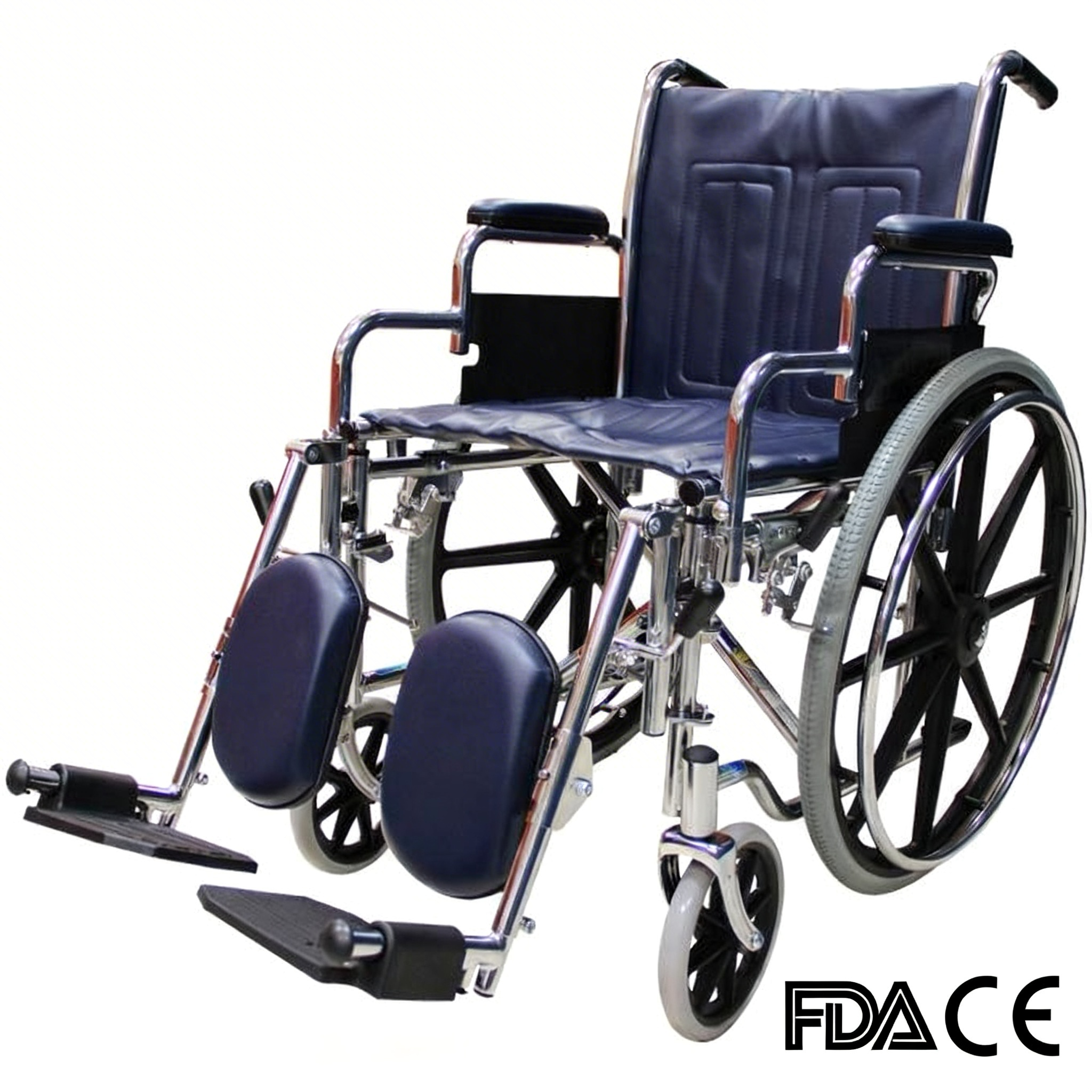 FDA CE Certified Bariatric Heavy Duty Wheelchair with Premium Chrome Finish - BME4618 Factory Wholesale