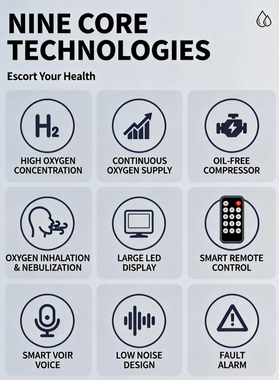 stationary oxygen concentrator core technologies and specifications